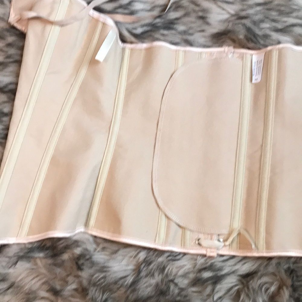 Designer Corset Binder Girdle Cincher Nude M - Picture 6 of 8